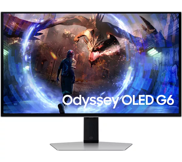 (image for) Samsung Odyssey G6 LS27DG602SUXXU Quad HD 27 Inch OLED Gaming Monitor Silver