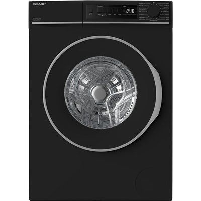 (image for) Sharp ESNFB8141BD 8 kg 1400 Spin Washing Machine Black