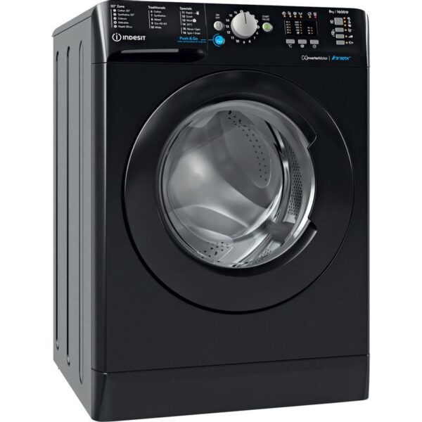 (image for) Indesit BWA81684XKUKN Washing Machine 8kg Black 1600 rpm