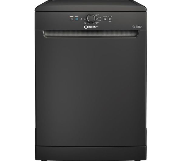 (image for) Indesit D2FHK26BUK Full Size Dishwasher Black 14 Place Settings