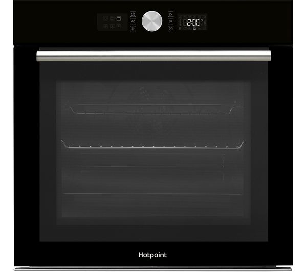 (image for) Hotpoint SI4854PBL Electric Pyrolytic Oven Black Double Glazed