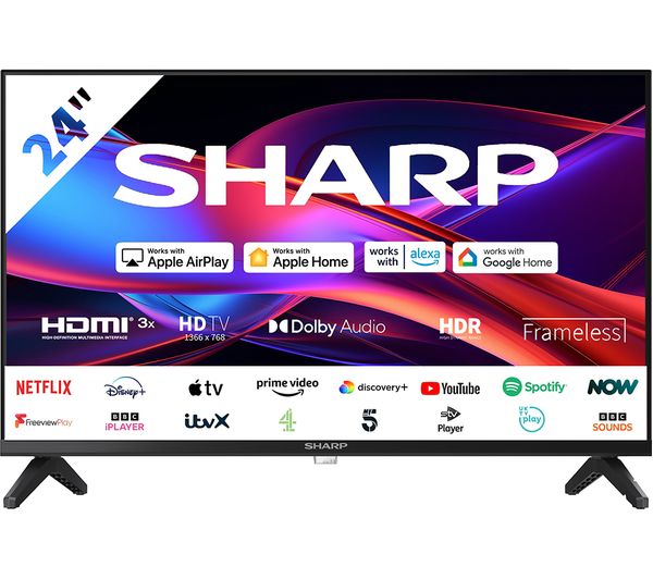 (image for) Sharp 24GD2725K LED TV 24" Roku Smart HD Ready HDR WiFi USB