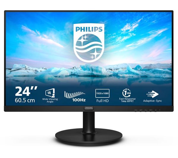 (image for) Philips 241V8LAB LCD Monitor 24" Black Full HD HDMI VGA 100Hz