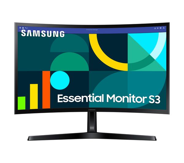 (image for) Samsung LS24D366GAU 24" Curved VA LCD Monitor Black Full HD