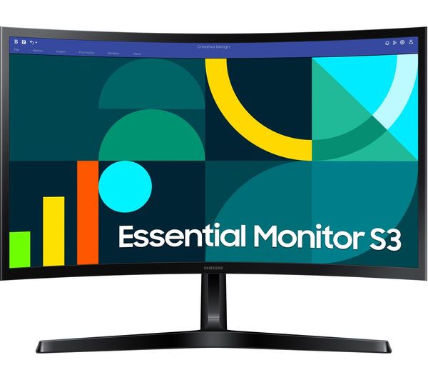 (image for) Samsung LS27D366GAU 27" Curved VA LCD Monitor Black Full HD