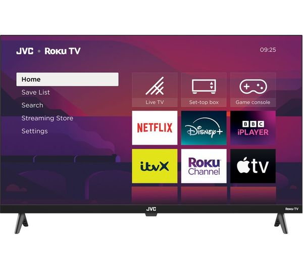 (image for) JVC LT32CR250 LED TV 32" Roku Smart HD Ready HDR HDMI USB