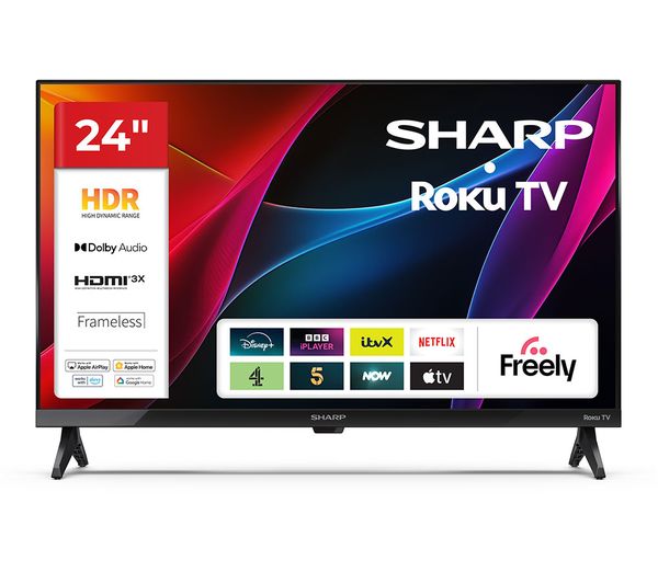 (image for) Sharp C24HD2725KB LED TV 24" Roku Smart HD Ready HDR