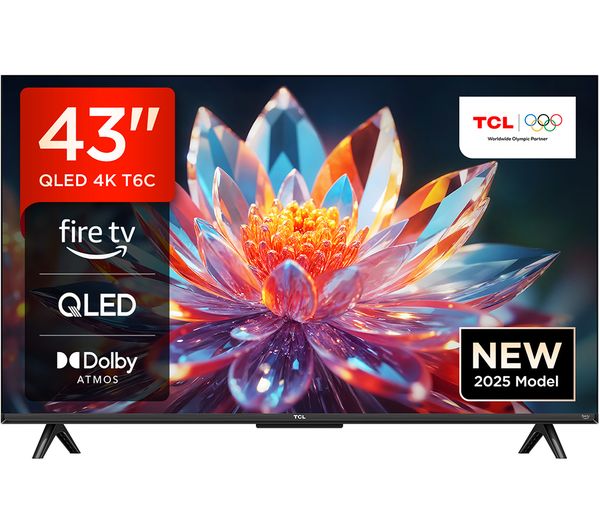 (image for) TCL 43T6C QLED TV 43" 4K HDR Smart Fire TV Freely Bluetooth HDMI