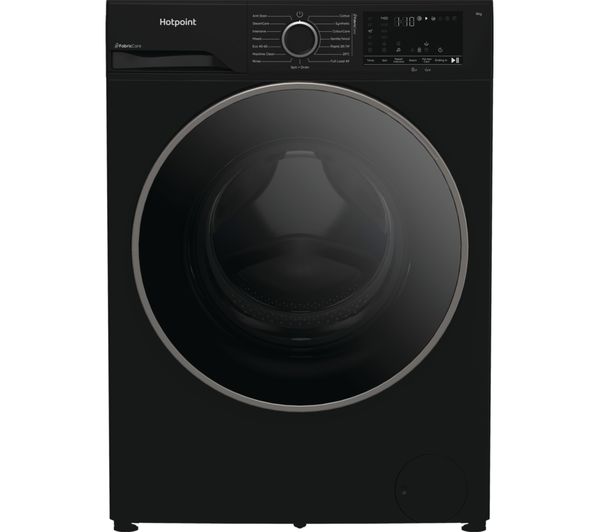 Hotpoint HBCA93BCAREUK 9kg 1400 Spin Washing Machine Black (image for) Hotpoint HBCA93BCAREUK 9kg 1400 Spin Washing Machine Black
